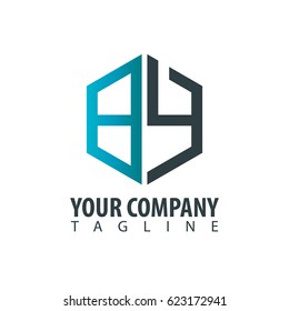 Initial Letter BY Design Box Logo