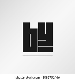 Initial Letter BY Logo Template