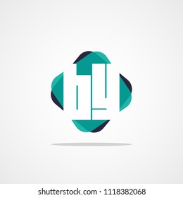 Initial Letter BY Logo Template Design