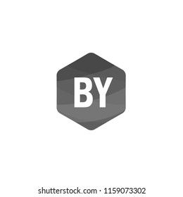 Initial Letter BY Logo Template Design