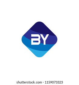 Initial Letter BY Logo Template Design