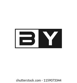 Initial Letter BY Logo Template Design