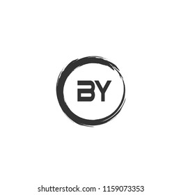 Initial Letter BY Logo Template Design