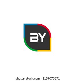 Initial Letter BY Logo Template Design