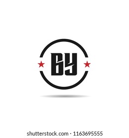 Initial Letter BY Logo Template Design