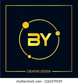 Initial Letter BY Logo Template Design