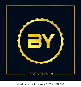 Initial Letter BY Logo Template Design