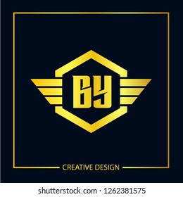 Initial Letter BY Logo Template Vector Design