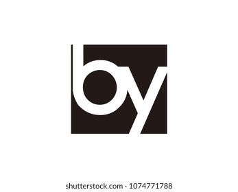 Initial letter by lowercase logo black and white