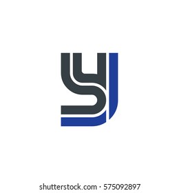 Initial Letter BY Y Isolated Design Logo