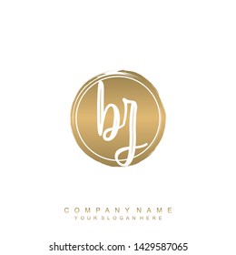 Initial letter BZ beautiful handwriting logo vector template