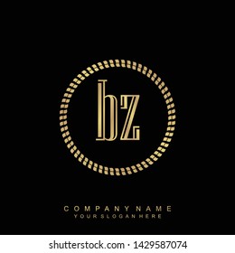 Initial letter BZ beautiful handwriting logo vector template