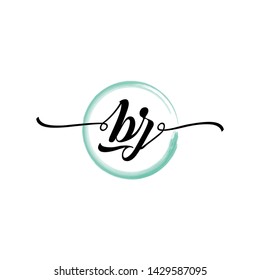 Initial letter BZ beautiful handwriting logo vector template