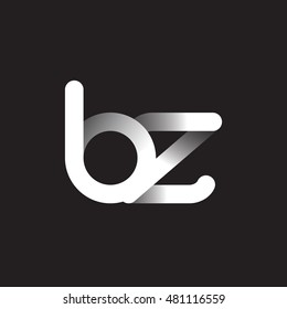 Initial Letter BZ Linked Circle Lowercase Logo Black & White