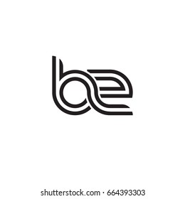 Initial letter bz, linked outline rounded lowercase, monogram black