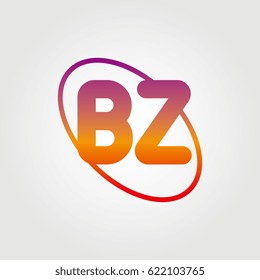 initial letter bz logo on white background