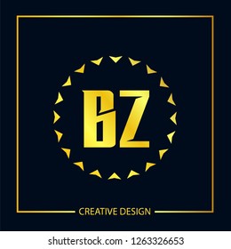 Initial Letter BZ Logo Template Design
