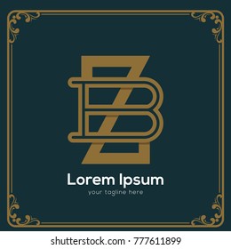 Initial letter BZ logotype company name. Vector for company name.