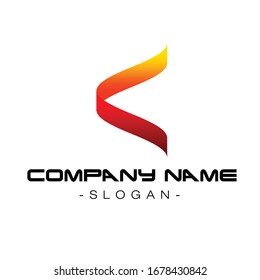 initial letter C. abstract symbol of letter s. template logo design.