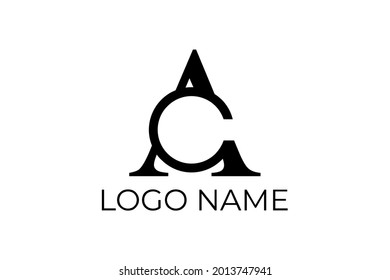 initial letter A  and C , AC, logo icon design elements