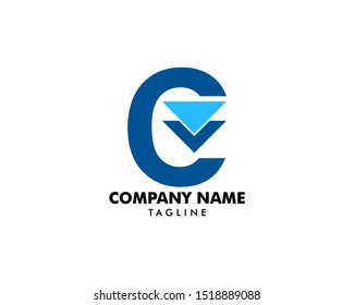 Initial Letter C Arrow Logo Template Design