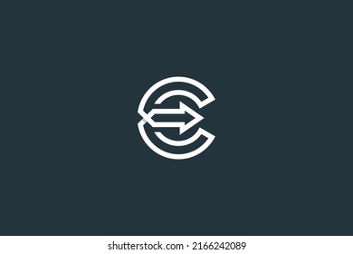 Initial Letter C Arrow Logo Design Vector Template