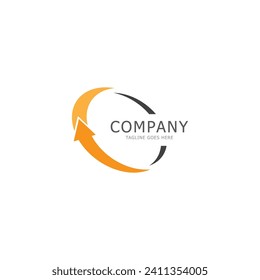 letra inicial c diseño de logotipo de flecha vectorial