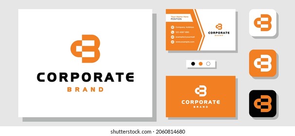 Initial Letter C B Monogram Modern Simple logo design inspiration with Layout Template Business Card