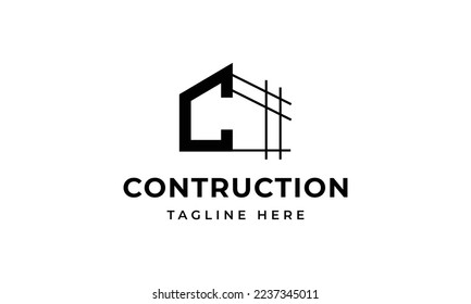 Initial letter c building contruction logo, icon, symbol
