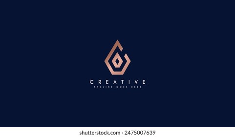 Initial Letter C candle fire logo design vector illustration.