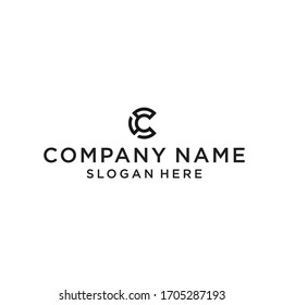 initial letter c circle logo design vector illustration template
