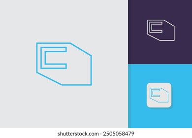 initial letter c construction logo design vector template