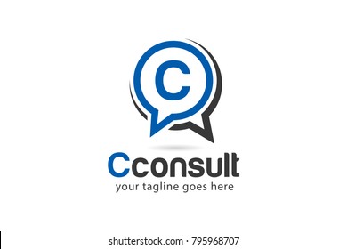 Initial Letter C Consulting Agency Logo Design