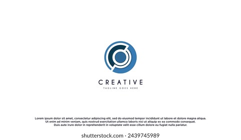 Initial Letter C core logo design vector inspiration.