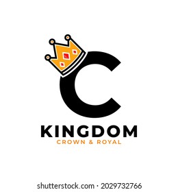 Initial Letter C with Crown Logo Branding Identity Logo Design Template