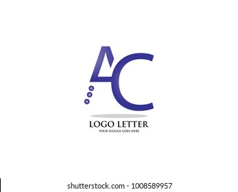 Initial Letter A and C Design Logo Vector Graphic Branding Letter Element.