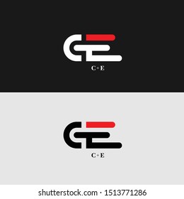 Initial Letter C and E Logo Icon For Business