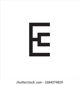 initial letter C E vector line logo design inspiration