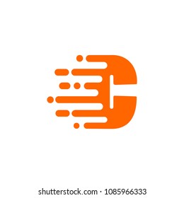 Initial Letter C Fast Speed Logo Design Template