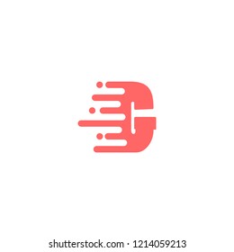 Initial Letter C Fast Speed Logo Design Template