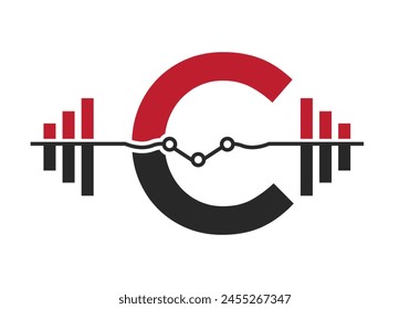 Initial Letter C Fitness Logo Concept With Dumbbell Icon. Gym Symbol