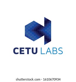 Initial letter C geometric ,Modern Logo Ideas. negative space. Inspiration logo design. Template Vector Illustration. Isolated On White Background