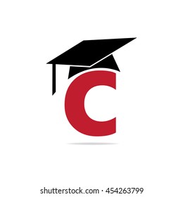 Initial Letter C With Graduation Cap