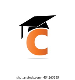 Initial Letter C With Graduation Cap