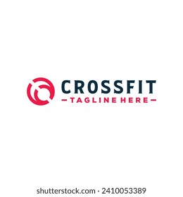 initial letter c gym logo design