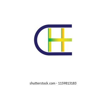 Initial letter C and H Design Logo Vector Graphic Branding Letter Element.