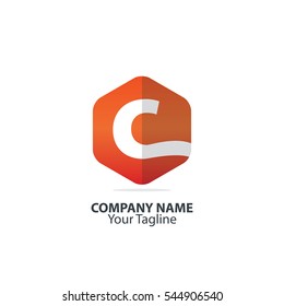 Initial Letter C Hexagon Logo