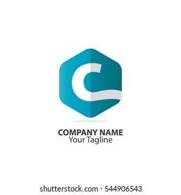 Initial Letter C Hexagon Logo