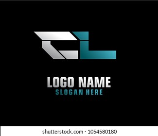 Initial letter C L logo template vector