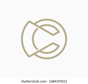Initial Letter C Linkslinie. Überschneidet moderne Logo-Design-Vorlage. Geeignet für Geschäfts-, Beratungs- oder Technologieunternehmen. Vektorillustration Illustration.
